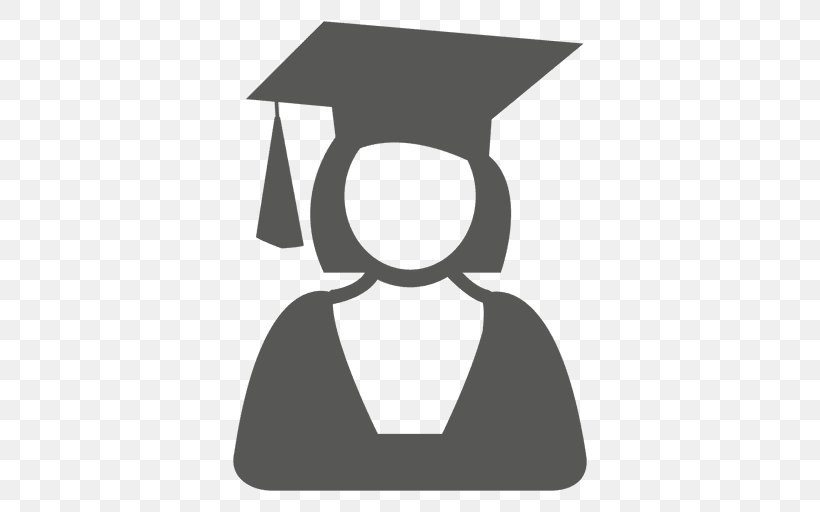 Graduation Ceremony Academic Degree School, PNG, 512x512px, Graduation Ceremony, Academic Degree, Bachelor S Degree, Black, Black And White Download Free