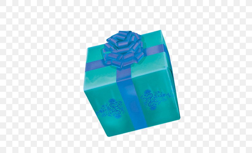 Gift Blue Box, PNG, 500x500px, Gift, Aqua, Blue, Box, Christmas Gift Download Free