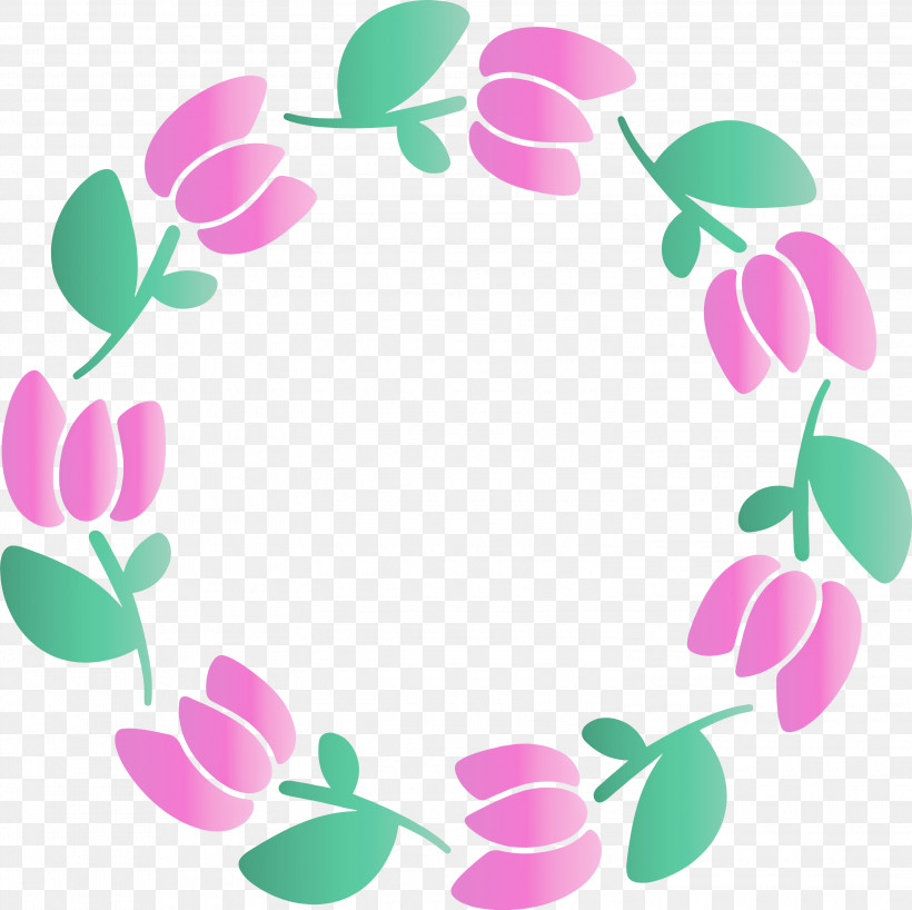 Tulip Frame Easter Frame, PNG, 3000x2993px, Tulip Frame, Easter Frame, Flower, Leaf, Pink Download Free