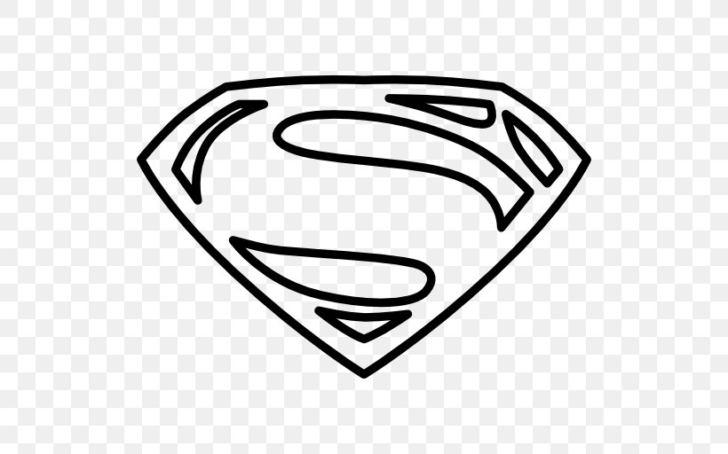 Superman Logo Superhero, PNG, 512x512px, Superman, Area, Black And White, Brand, Comics Download Free