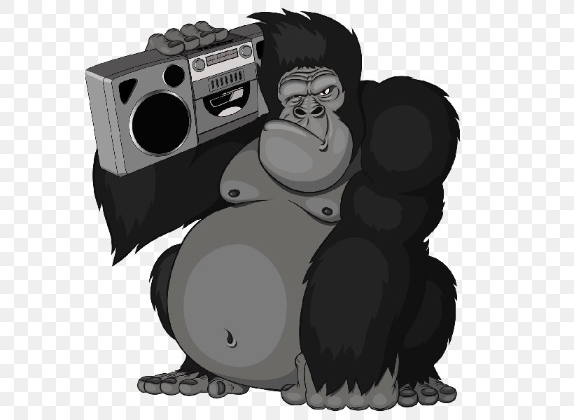 Gorilla Ape Orangutan Clip Art, PNG, 600x600px, Gorilla, Ape, Bear, Cartoon, Chimpanzee Download Free