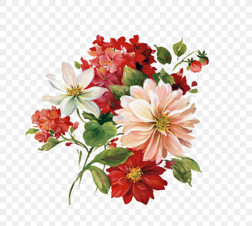 Bouquet Of Flowers Drawing, PNG, 736x736px, Painting, Artificial Flower, Blossom, Bouquet, Cut Flowers Download Free