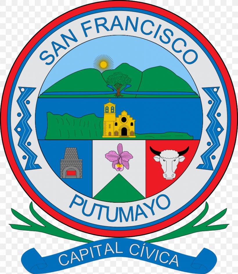 Seal Of San Francisco Escudo Del Putumayo Wikipedia Flag Of San Francisco, PNG, 850x980px, San Francisco, Area, Coat Of Arms Of Colombia, Colombia, Logo Download Free