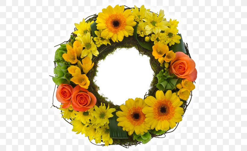 Wreath Cut Flowers Floristry Floral Design, PNG, 500x500px, Wreath, Birthday, Christmas, Cut Flowers, Daisy Family Download Free