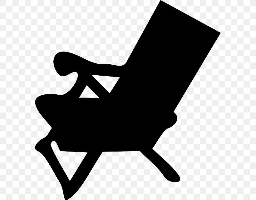 Deckchair Table Clip Art, PNG, 595x640px, Chair, Adirondack Chair, Black, Black And White, Couch Download Free