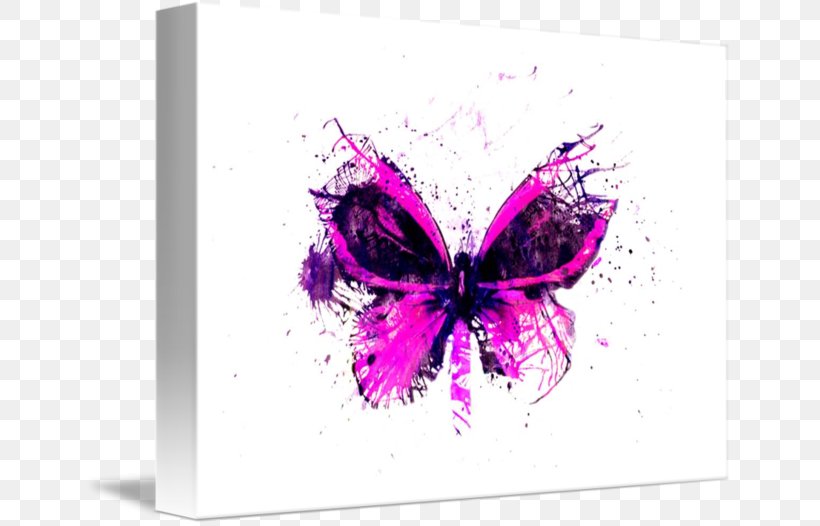 Butterfly Art Printmaking Graphic Design Printing, PNG, 650x526px, Butterfly, Art, Arthropod, Canvas Print, Digital Art Download Free
