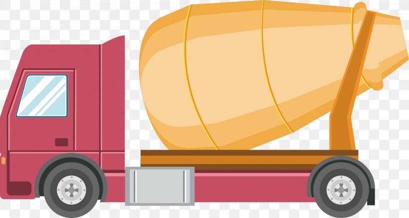 Car Truck Concrete Mixer, PNG, 2256x1205px, Car, Animation, Automotive Design, Brand, Cartoon Download Free