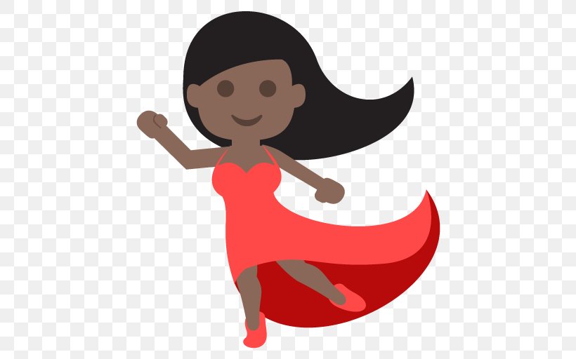 Emoji Dark Skin Dance Human Skin Color Fitzpatrick Scale, PNG, 512x512px, Emoji, Arm, Art, Cartoon, Dance Download Free