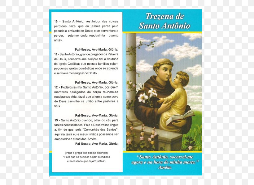 Trezena Prayer Saint Holy Card Religion, PNG, 600x600px, Prayer, Advertising, Altar Server, Anglican Devotions, Anthony Of Padua Download Free
