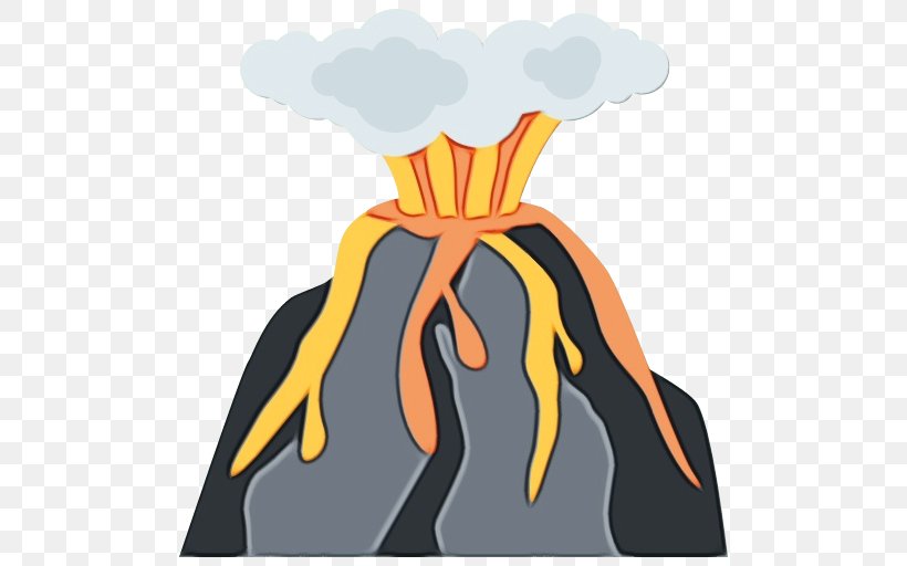 Volcano Cartoon, PNG, 512x512px, Yellow, Volcanic Landform, Volcano Download Free