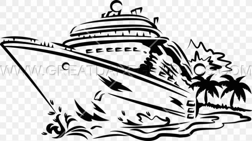 Clip Art Cruise Ship Black And White Image, PNG, 825x464px, Cruise Ship, Artwork, Black And White, Boat, Carnival Cruise Line Download Free