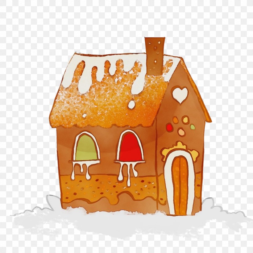 Gingerbread House Gingerbread Dessert Food House, PNG, 1024x1024px, Watercolor, Dessert, Food, Gingerbread, Gingerbread House Download Free