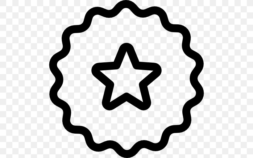 Five-pointed Star Yellow Clip Art, PNG, 512x512px, Star, Area, Black, Black And White, Fivepointed Star Download Free