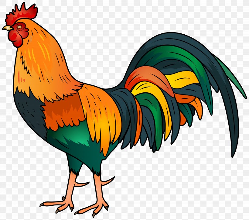Rooster Chicken Clip Art, PNG, 8000x7066px, Rooster, Beak, Bird, Cartoon, Chicken Download Free