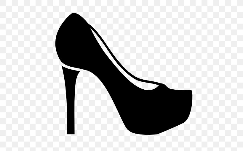 Stiletto Heel High-heeled Shoe Clothing, PNG, 512x512px, Stiletto Heel, Absatz, Basic Pump, Black, Black And White Download Free
