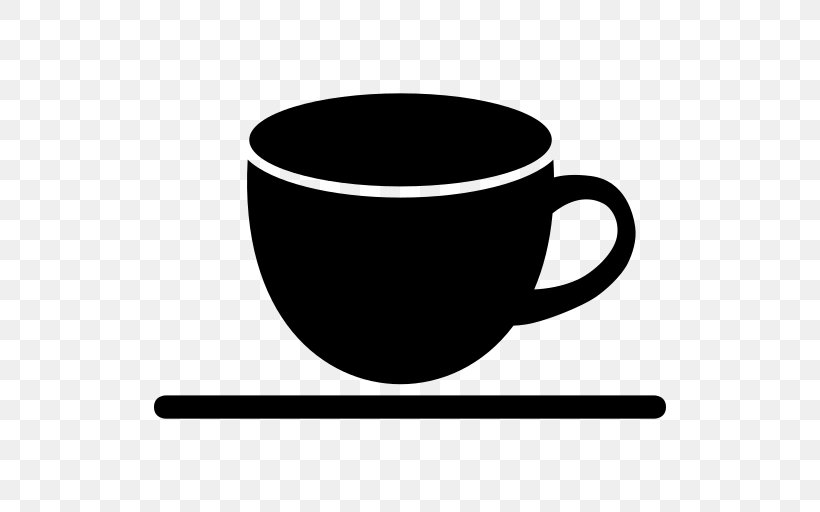 Coffee Cup Cafe Tea Beverages, PNG, 512x512px, Coffee Cup, Beverages, Black, Black And White, Cafe Download Free