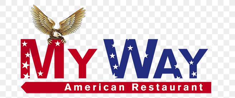 My Way American Restaurant American Cuisine Logo Patín, PNG, 750x344px, American Cuisine, Brand, Food, Logo, My Way Download Free