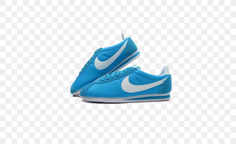 Nike Cortez Sneakers Moscow Shoe, PNG, 500x500px, Nike, Aqua, Athletic Shoe, Azure, Blue Download Free