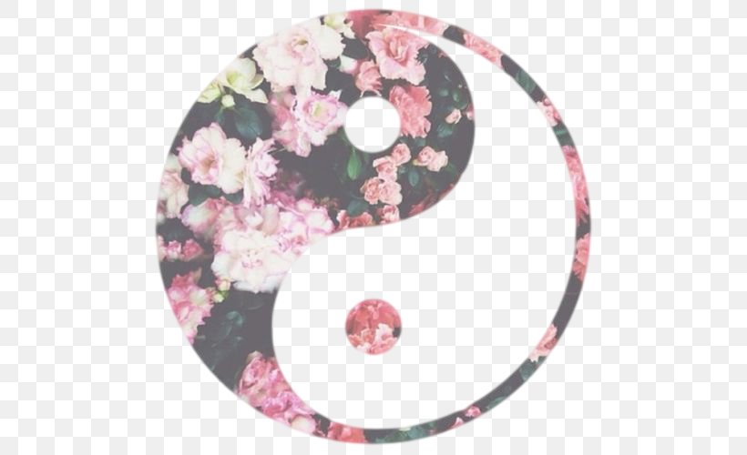 Desktop Wallpaper Yin And Yang Symbol IPhone, PNG, 500x500px, Yin And Yang, Black Rose, Cuteness, Drawing, Floral Design Download Free
