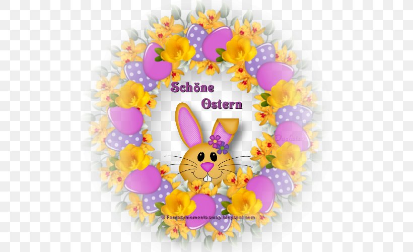 Easter Bunny Floral Design Petal, PNG, 500x500px, Easter Bunny, Ansichtkaart, Cut Flowers, Easter, Floral Design Download Free