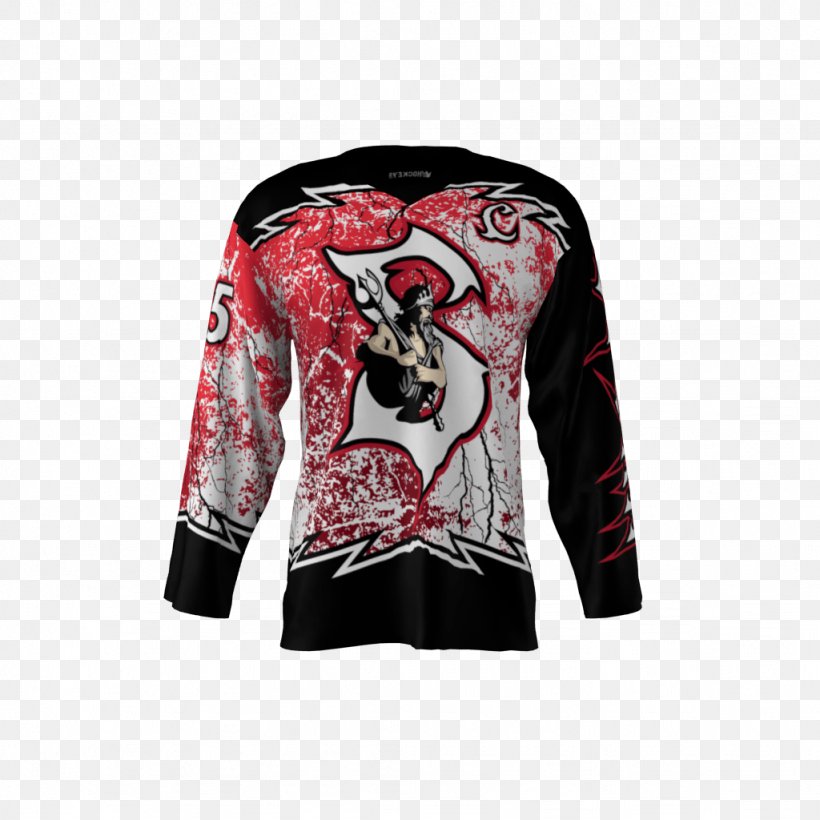 Sleeve T-shirt Hockey Jersey Sweater, PNG, 1024x1024px, Sleeve, Black, Calgary Flames, Clothing, Dyesublimation Printer Download Free