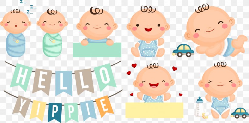 Infant Cartoon Illustration, PNG, 3449x1714px, Infant, Area, Cartoon, Child, Cuteness Download Free