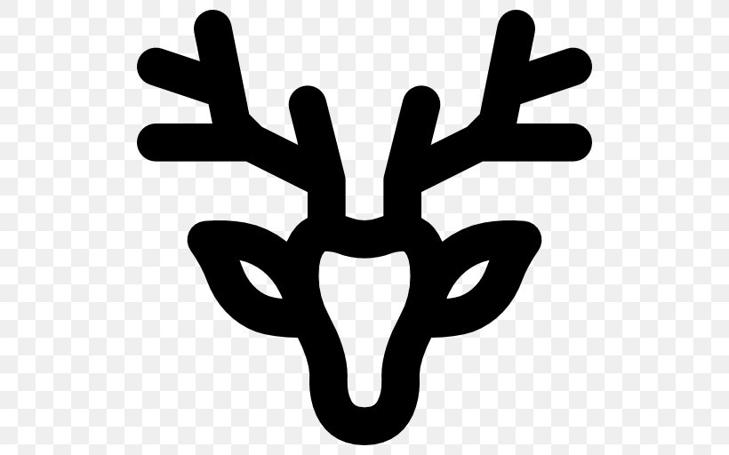 White-tailed Deer Antler Moose Reindeer, PNG, 512x512px, Deer, Antler, Artwork, Black And White, Elk Download Free