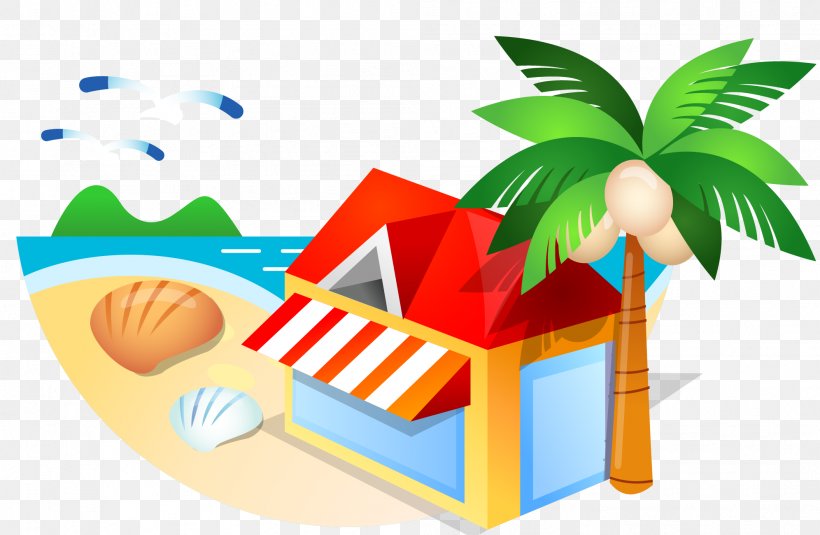 Sandy Beach Beach Hut, PNG, 1992x1300px, Sandy Beach, Beach, Beach Hut, Cabin, Coconut Download Free