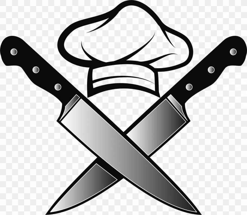 Chef's Uniform Clip Art, PNG, 2381x2068px, Chef, Black And White, Cold Weapon, Hardware, Hat Download Free