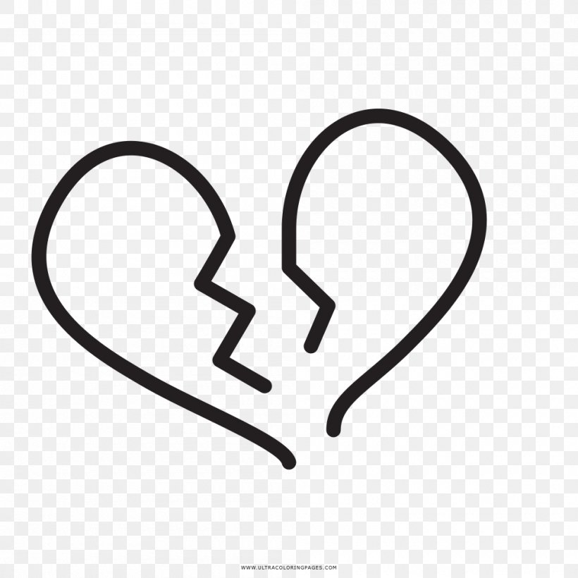 Drawing Coloring Book Broken Heart Black And White, PNG, 1000x1000px, Drawing, Auto Part, Black And White, Body Jewelry, Book Download Free