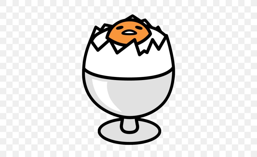 ぐでたま Egg Cartoon Clip Art, PNG, 500x500px, Egg, Cartoon, Onesie, Sanrio, Smile Download Free