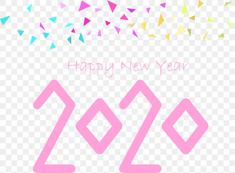 Happy New Year 2020 New Year 2020 New Years, PNG, 3000x2210px, Happy New Year 2020, Line, Magenta, New Year 2020, New Years Download Free