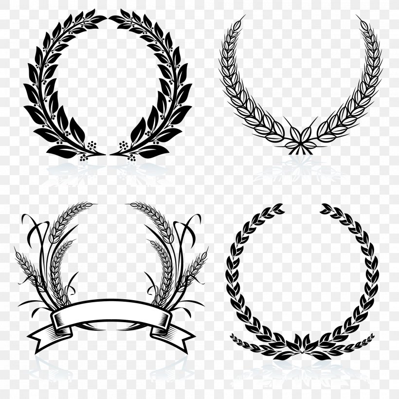 Laurel Wreath Bay Laurel Stock Photography Clip Art, PNG, 2000x2000px, Laurel Wreath, Bay Laurel, Black And White, Body Jewelry, Crown Download Free