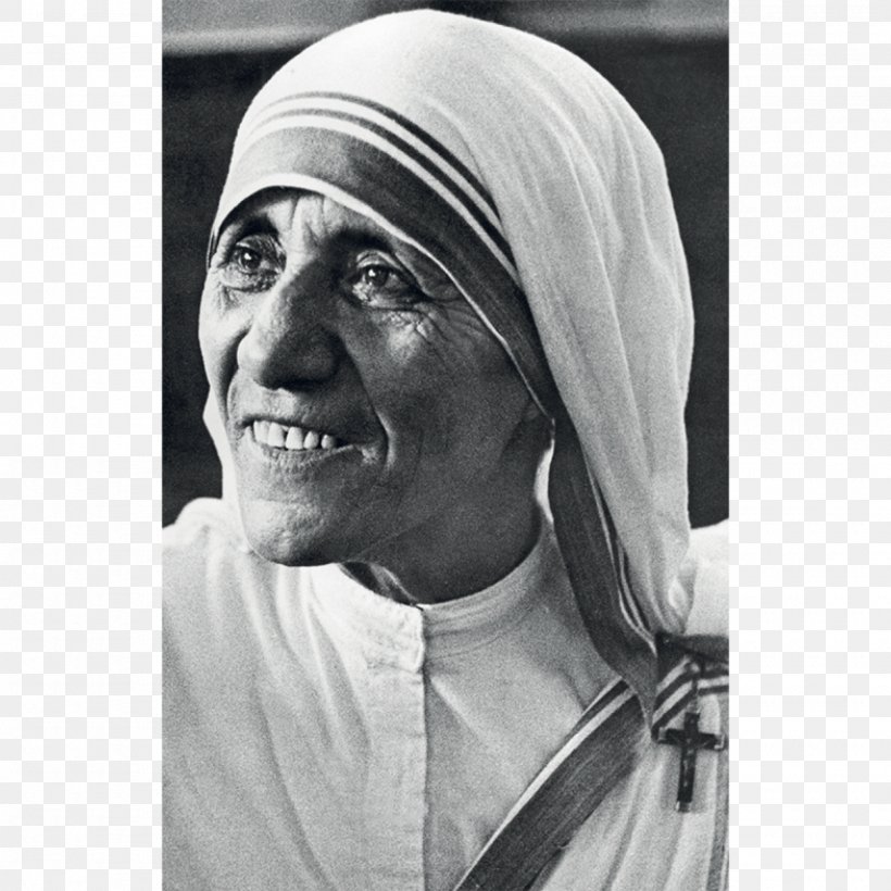 Mother Teresa Kolkata Prayer Magnificat Canonization, PNG, 2000x2000px, Mother Teresa, Black And White, Canonization, Cap, Chin Download Free
