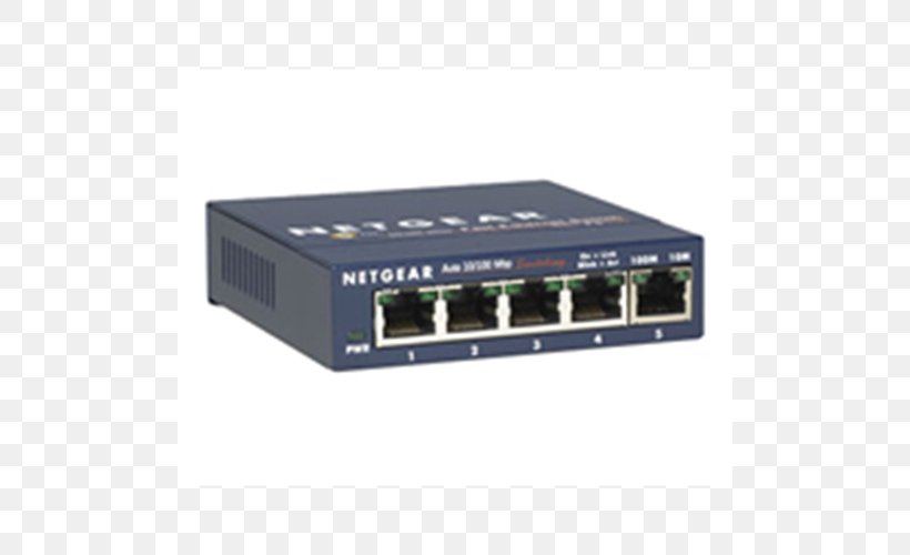 Network Switch Gigabit Ethernet Netgear ProSafe 116 Fast Ethernet, PNG, 500x500px, Network Switch, Computer Network, Electronic Component, Electronic Device, Electronics Accessory Download Free