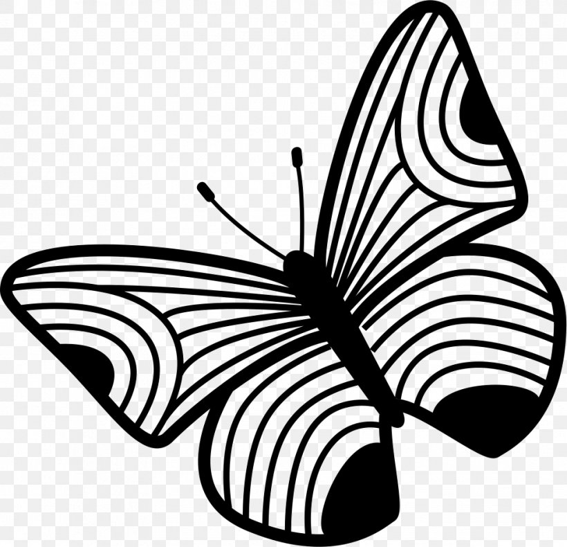 Butterfly, PNG, 981x946px, Butterfly, Artwork, Black And White, Brush Footed Butterfly, Butterflies And Moths Download Free