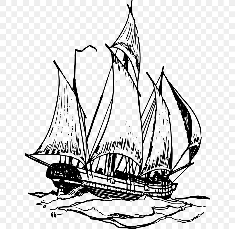 Sailing Ship Boat Clip Art, PNG, 648x800px, Ship, Baltimore Clipper, Barque, Black And White, Boat Download Free
