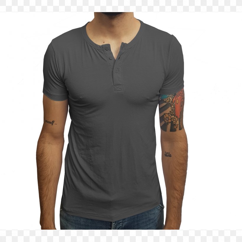 T-shirt Henley Shirt Sleeve Polo Shirt, PNG, 1000x1000px, Tshirt, Arm, Button, Clothing, Collar Download Free