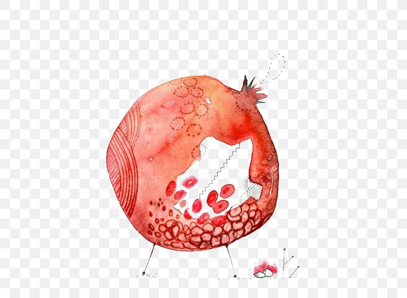 Pomegranate Watercolor Painting, PNG, 541x600px, Pomegranate, Art, Designer, Food, Fruit Download Free
