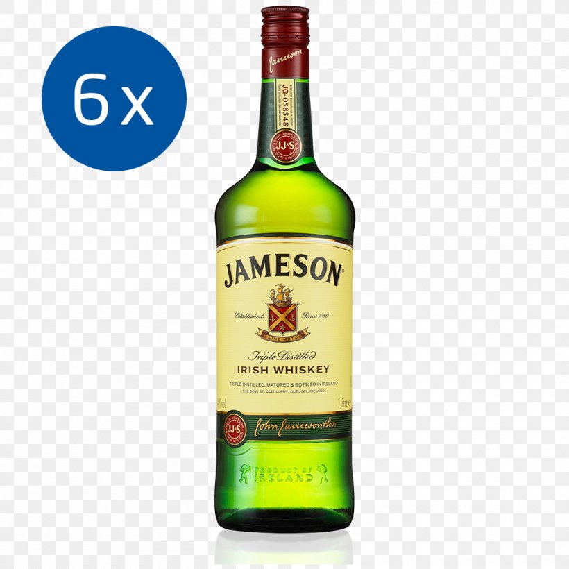 Jameson Irish Whiskey Distilled Beverage Scotch Whisky, PNG, 1000x1000px, Whiskey, Alcohol, Alcoholic Beverage, Alcoholic Drink, Bottle Download Free