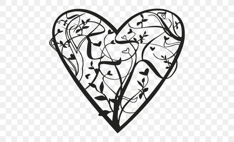 Sticker Drawing Heart Image Clip Art, PNG, 500x500px, Watercolor, Cartoon, Flower, Frame, Heart Download Free