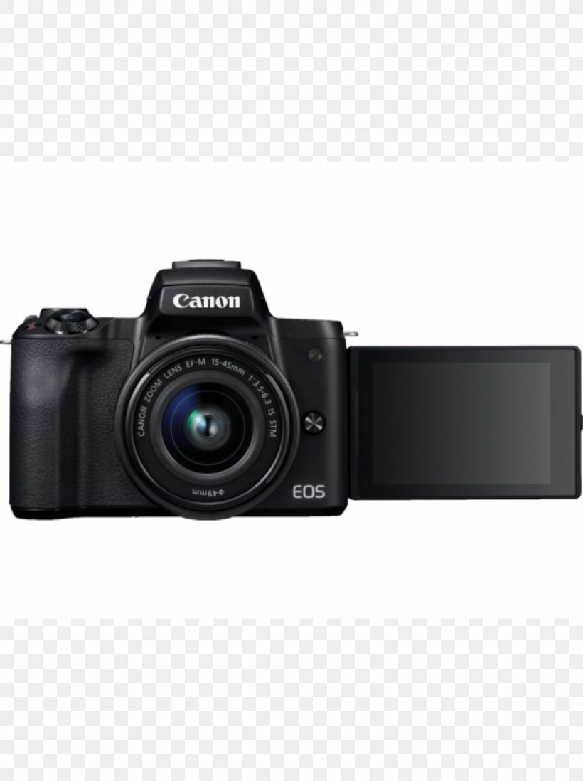 Canon EOS M50 Canon EF Lens Mount Mirrorless Interchangeable-lens Camera, PNG, 1000x1340px, 4k Resolution, Canon Eos M50, Camera, Camera Accessory, Camera Lens Download Free