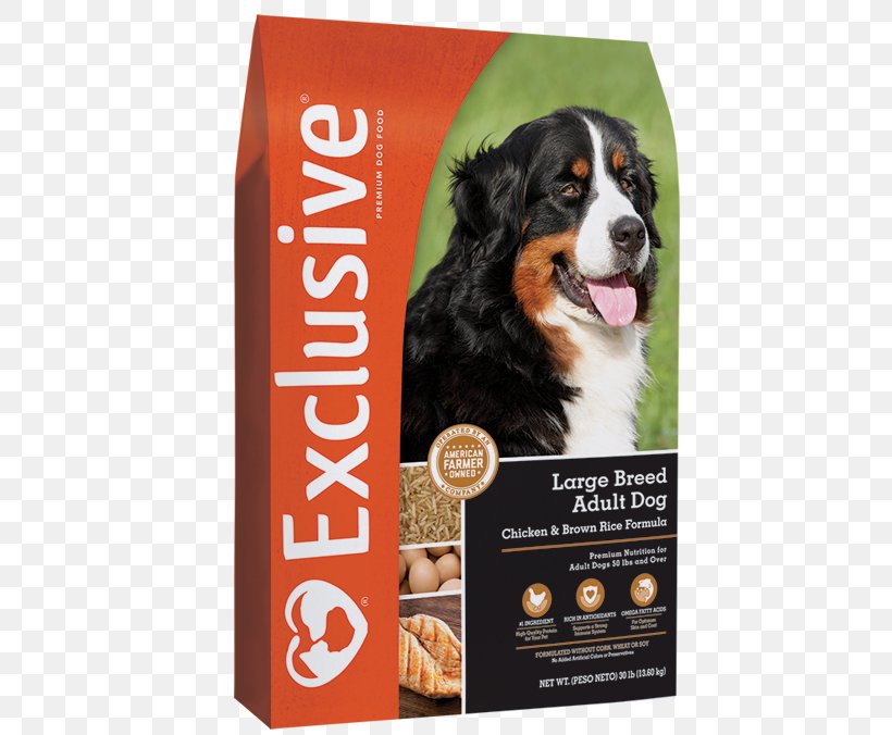 Dog Food Puppy Pet Food Dog Breed, PNG, 500x676px, Dog, Bernese Mountain Dog, Brown Rice, Cereal, Chicken As Food Download Free