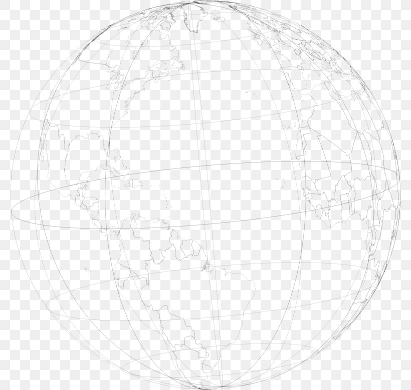 Globe Sphere Earth Map Projection, PNG, 780x780px, Globe, Black And White, Earth, Geometry, Map Download Free