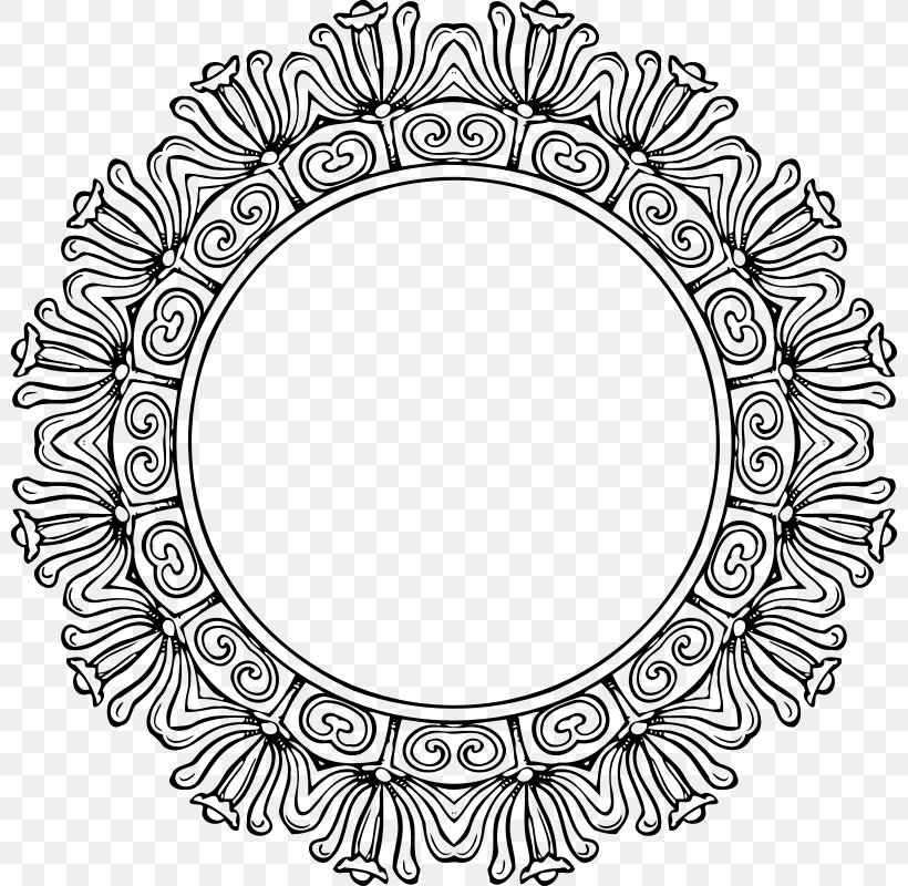 Picture Frames Line Art Clip Art, PNG, 800x800px, Picture Frames, Area, Black And White, Decorative Arts, Drawing Download Free