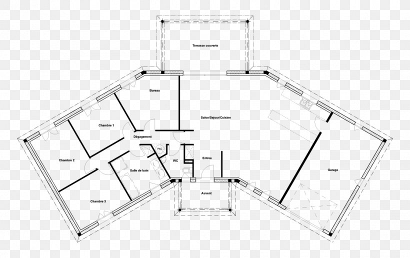 Bedroom House Floor Plan Storey Roof, PNG, 1350x850px, Bedroom, Area, Cube House, Desk, Drawing Download Free
