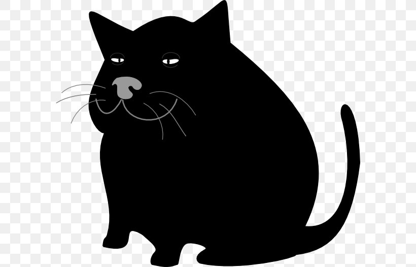 Black Cat Kitten Cartoon Clip Art, PNG, 600x526px, Cat, Art, Black, Black And White, Black Cat Download Free