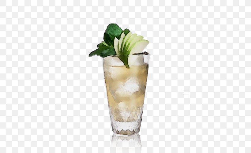 Mojito, PNG, 500x500px, Watercolor, Alcoholic Beverage, Cocktail Garnish, Distilled Beverage, Drink Download Free