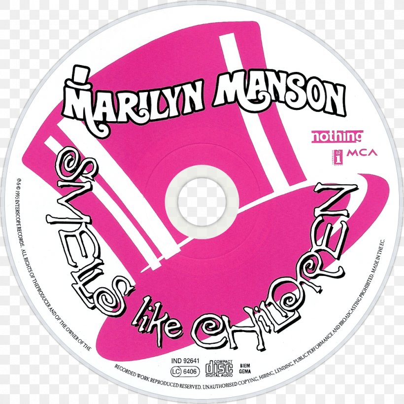 Smells Like Children Marilyn Manson Clothing Accessories Compact Disc Logo, PNG, 1000x1000px, Smells Like Children, Area, Brand, Clothing Accessories, Compact Disc Download Free