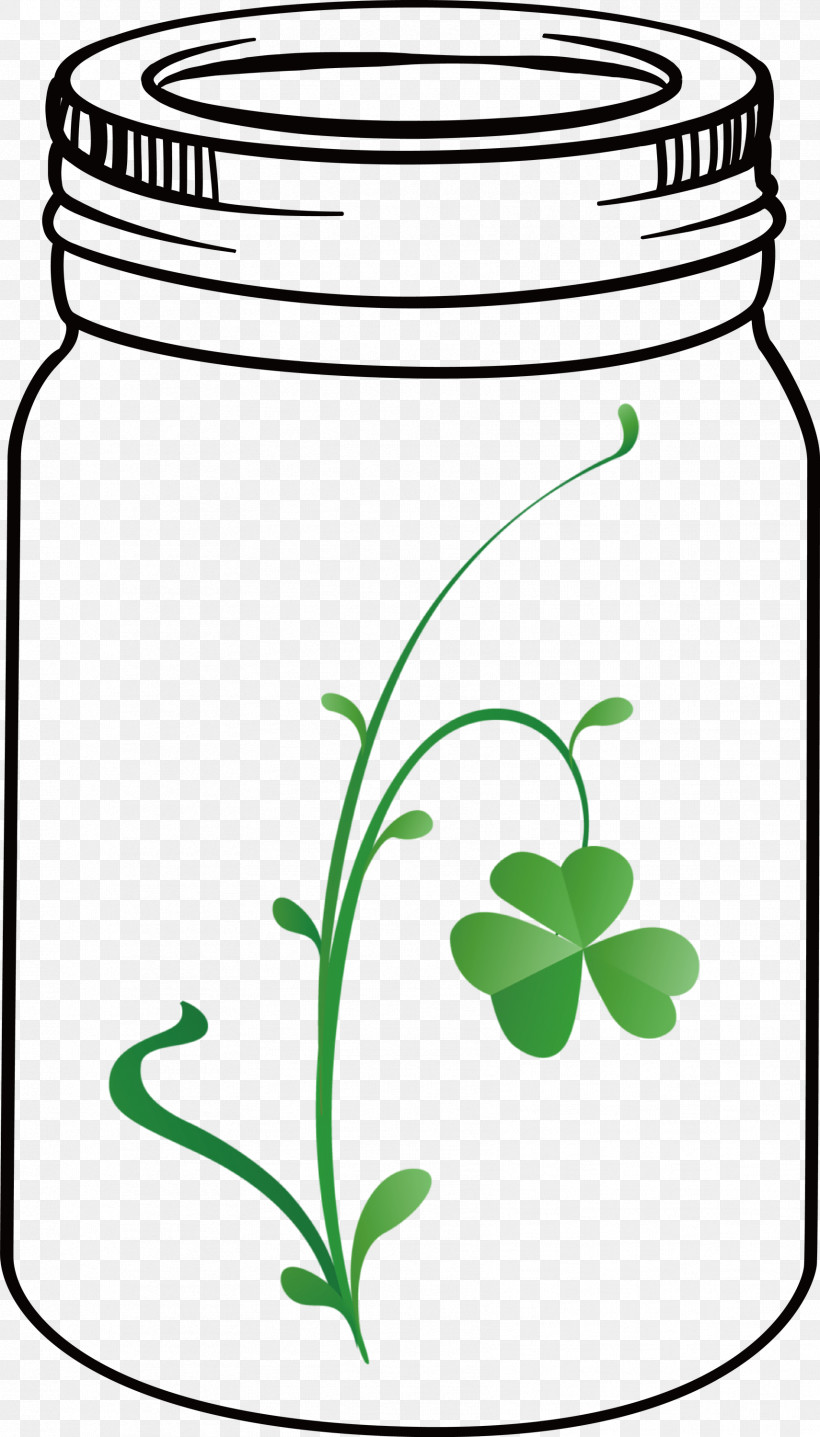 St Patricks Day Mason Jar, PNG, 1711x3000px, St Patricks Day, Flower, Geometry, Green, Leaf Download Free